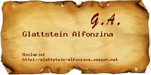 Glattstein Alfonzina névjegykártya